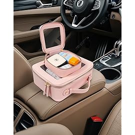 LETGO Clear Makeup Bags Set - TSA Approved Toiletry Bag with Handle Large Opening, Clear Toiletry Bags Case Pouch for Traveling Travel Car Orangizer Storage Essentials (Mini+Large Pink)