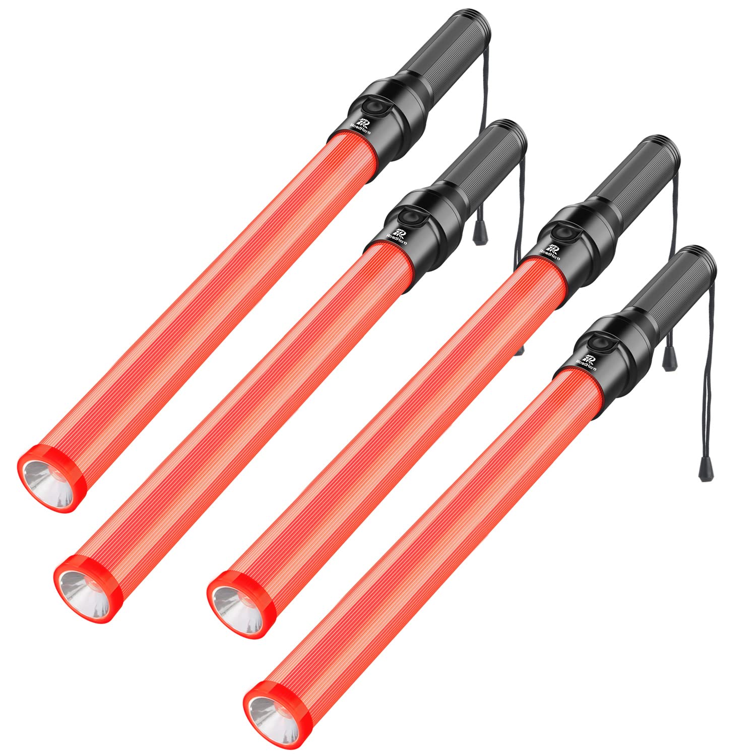 Buy 4 Pack Traffic Wand, 21inch Red Led Traffic Control Baton, Night