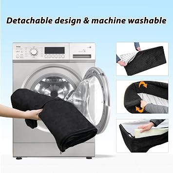 Dog Car Seat for Large Dogs Under 100LBS,Pet Booster Back Seat Removable Washable Pet Travel Safety with Safety Tethers & Storage Pocket (Black)