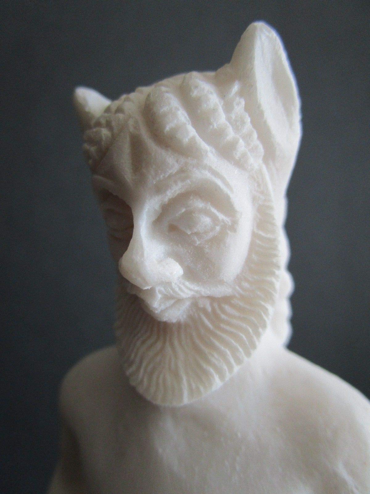 BeautifulGreekStatues Satyr grecka mitologia rzymska statuetka ręcznie robiona alabaster nagi mężczyzna figurka 14 cm