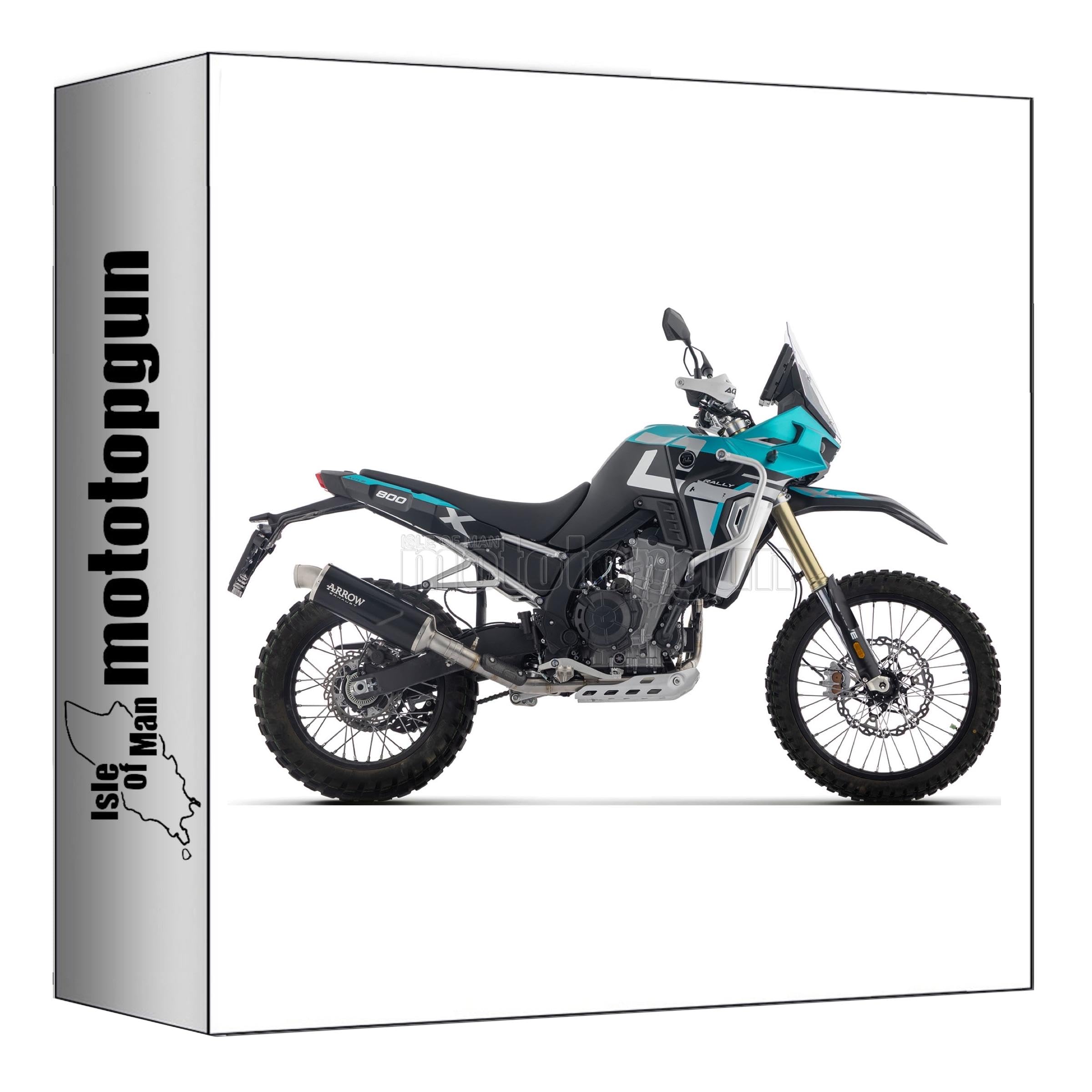 arrow tubo de escape homologado indy-race evo aluminio negro compatible con kove 800 x pro/rally 2025 mototopgun 72667aon