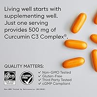 Vista 4 de Cúrcuma curcumina C3® Complex, la cúrcuma ayuda a un envejecimiento sano, la visión, las articulaciones y el hígado, fortificado con pimienta negra