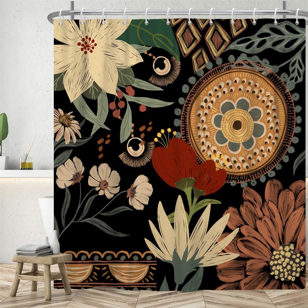 Uiiooazy Boho Shower Curtain