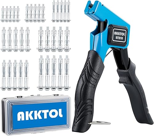Miniatura 7 de AKKTOL Herramienta de tuerca de remache y pistola de remache Kit de anclaje de pared hueco y resistente