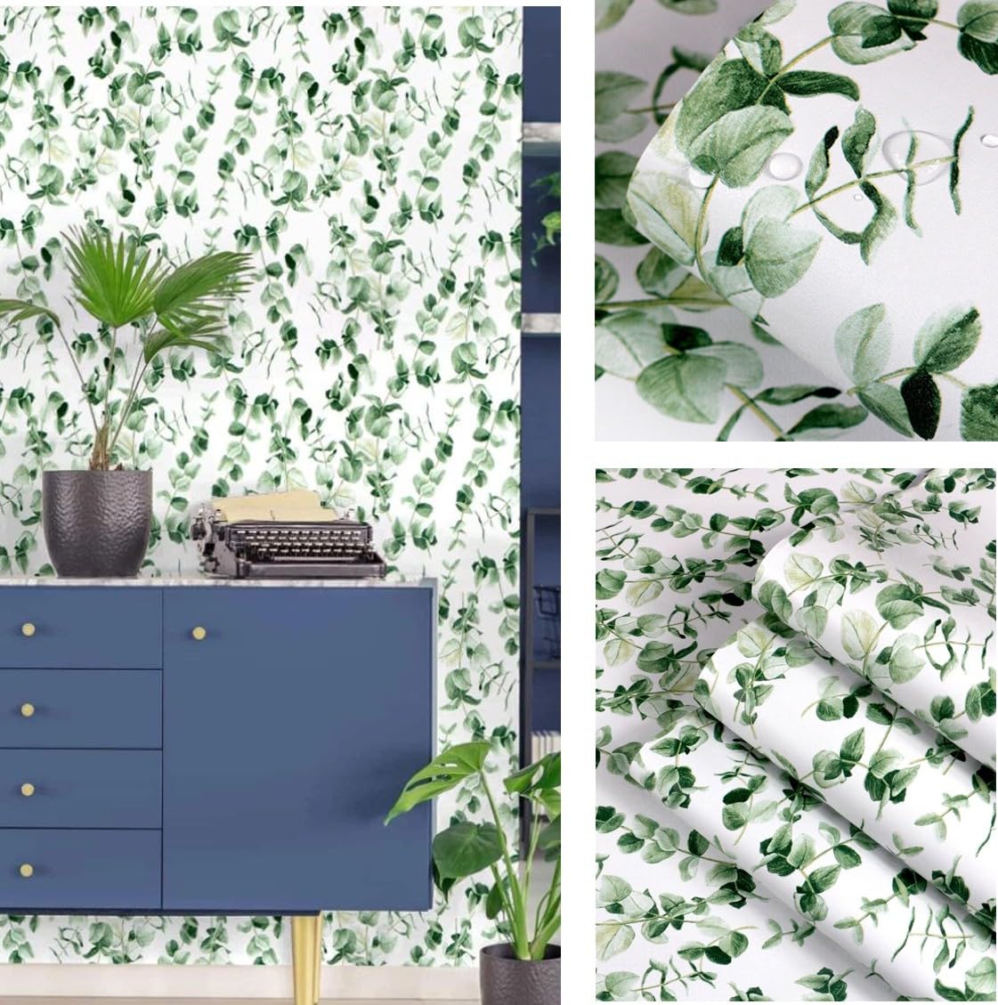 Botanical Green Money Plant Leaf Seamless Pattern-image-32