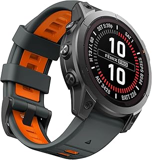 OVERSTEP Watch Band for Fenix 7X Pro, 26mm QuickFit Silicone Watch Bands for Garmin Fenix 7X / Fenix 6X / Fenix 5X / Garmin Enduro/Tactix Delta/Fenix 3 HR
