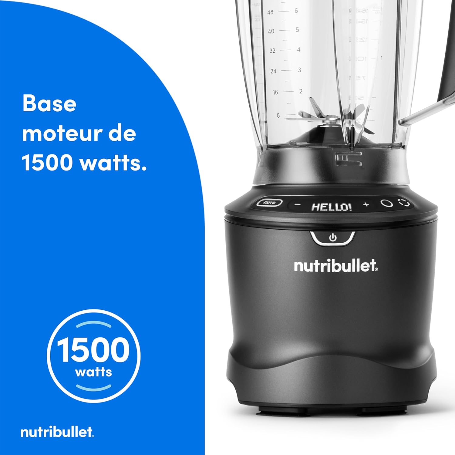 1500-watt motor base of the NutriBullet SmartSense Blender.