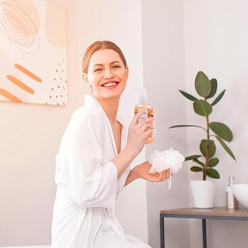 Miniatura 7 de Regalo de spa para mujer  5 piezas de lujo con aroma de vainilla para zapatos de spa  Juego de baño y cuerpo con loción y mantequilla, gel de ducha,