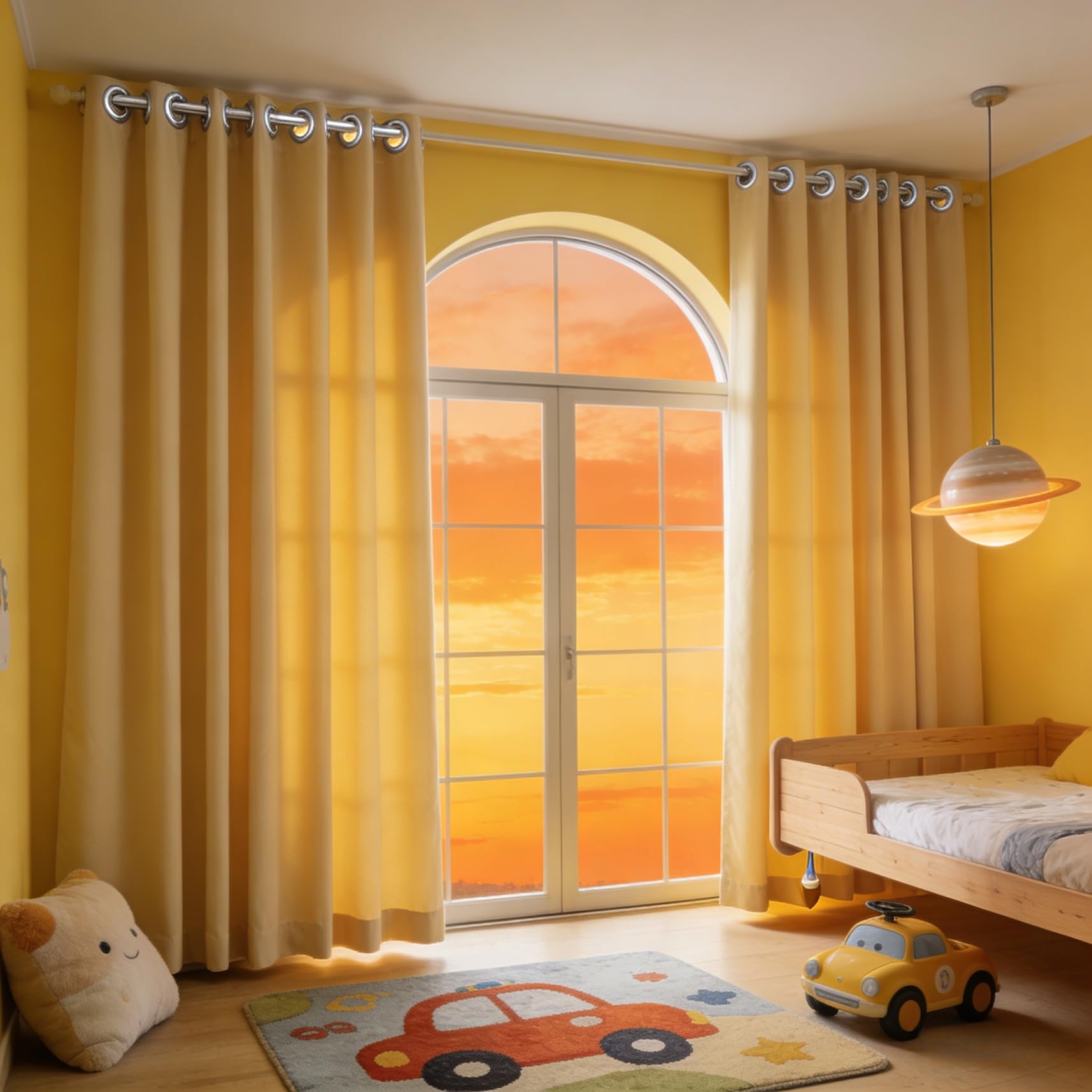 Cortinas blackout de 70x205 cm aislantes del frío y calor para ventanas de salón