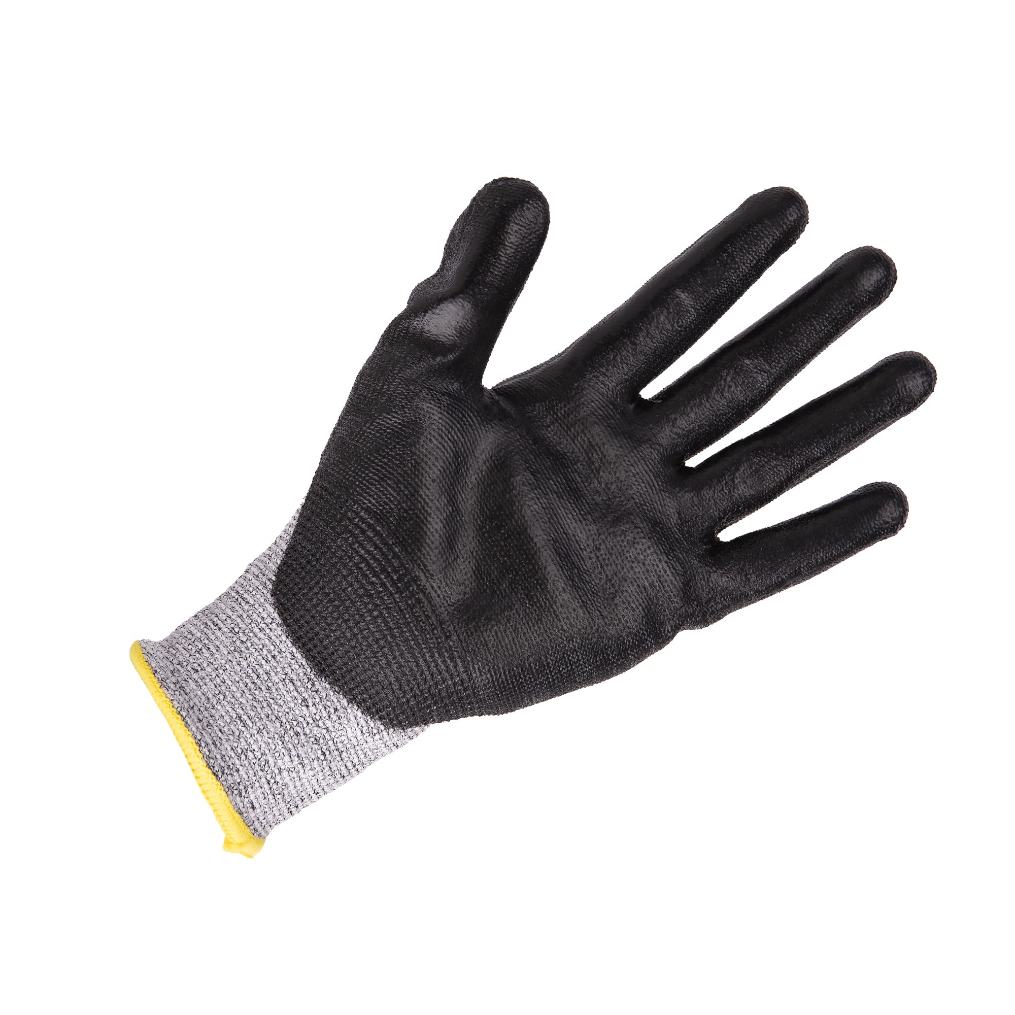 Cofan Gants anti-coupures ultra légers | Niveau D | HPPE + revêtement PU noir | EN 388 4X43D | Pack de 12 paires de gants ou format unitaire | Taille 9 | Protection mécanique (12, 9)