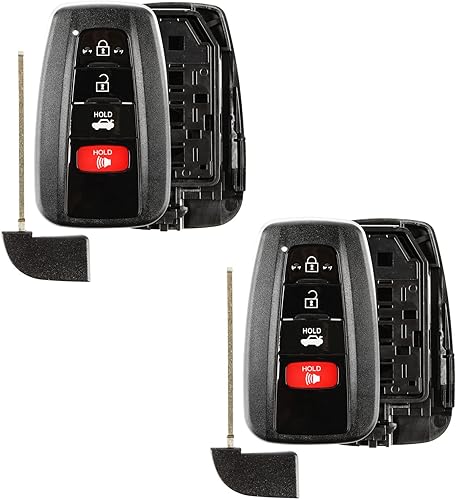 2 fundas para llavero remoto de 4 btn para Toyota Camry HYQ14FBC