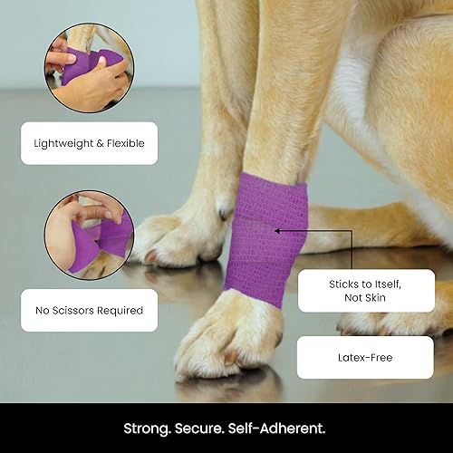 Vista 3 de Juvale Vendaje autoadherente, 2 pulgadas x 5 yardas, 24 rollos, multicolor, vendaje adhesivo cohesivo elástico para agarre de tatuaje y cinta