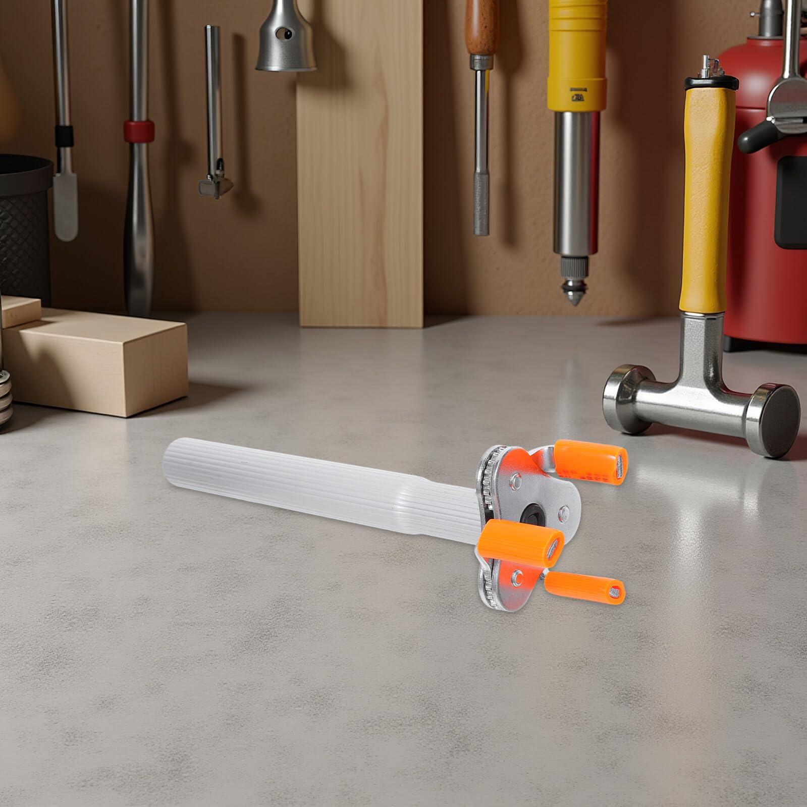 KOMBIUDA Herramienta de Desmontaje de Detectores de Humo 2 Piezas con Cabeza de Garra y Poste Corto de Aleación de Aluminio para Mantenimiento sin Escalera en Techos Altos, Extractor E
