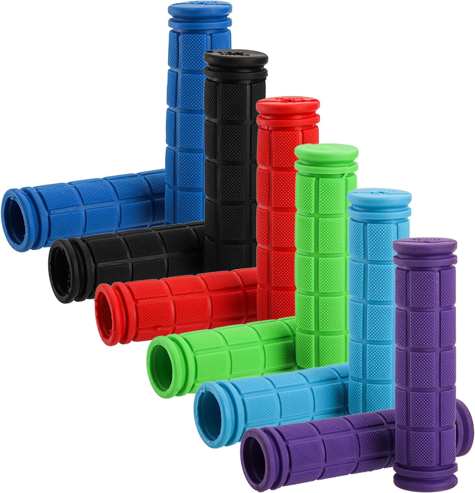 Suwimut 12 Pieces Non-Slip Rubber Handlebar Grips - Specialized Replacement Grips for Bike, Scooter, Beach Cruiser, Mountain, Foldable, and BMX Bicycles