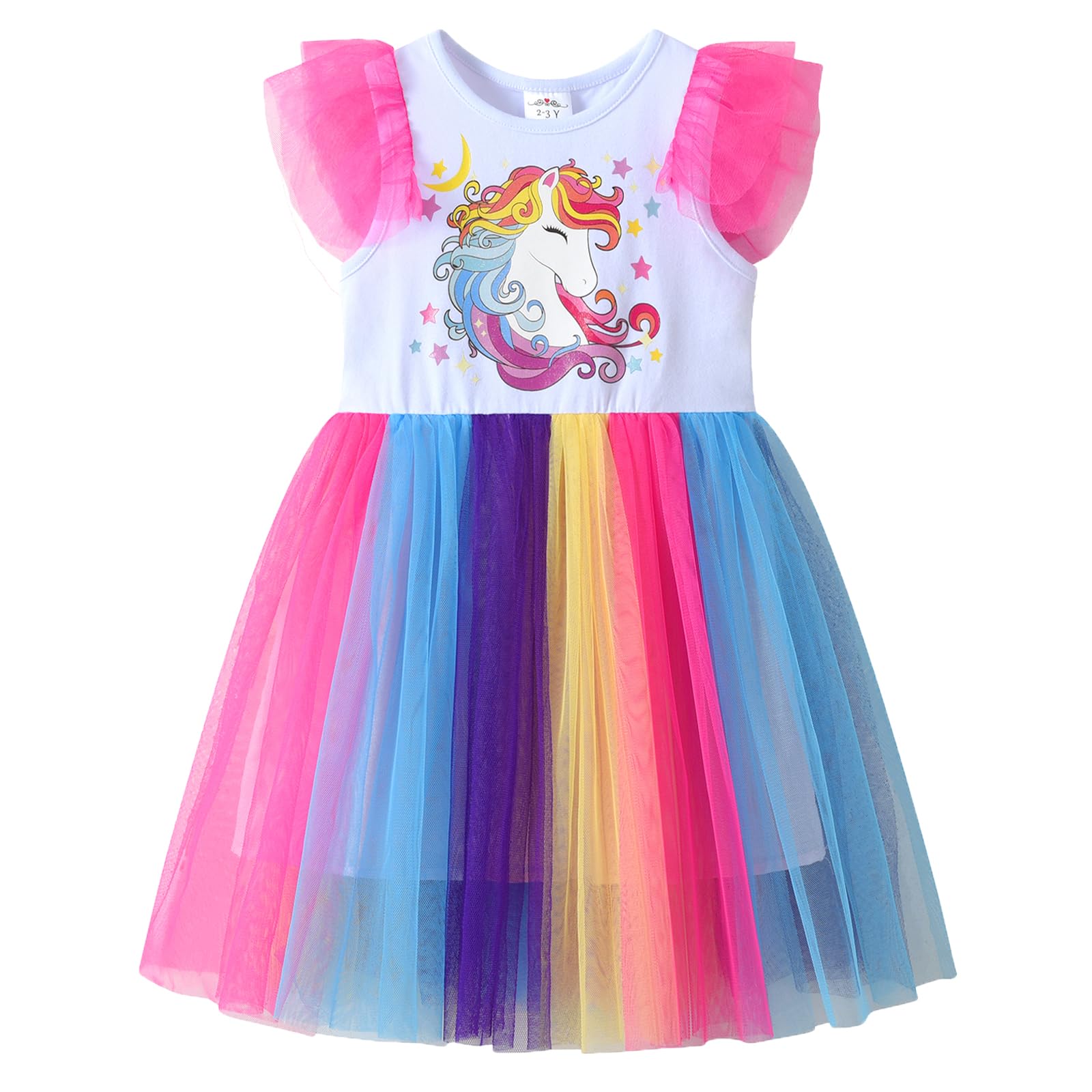 Vestido de Unicornio para Niñas Tul Princesa Primavera Verano 2-8 años