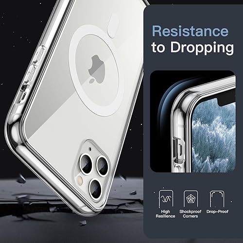Miniatura 6 de JETech Funda magnética para iPhone 11 Pro Max de 6.5 pulgadas, compatible con carga inalámbrica MagSafe, a prueba de golpes, parte trasera