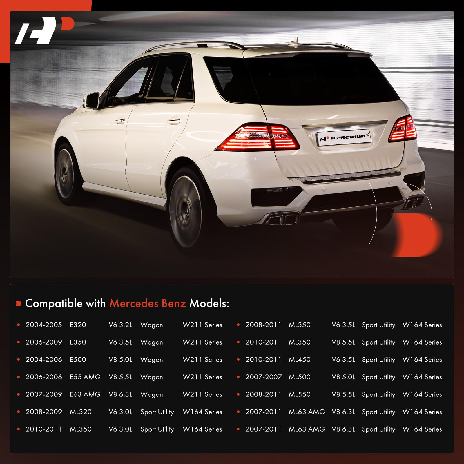 Serrure à Hayon 1647400635, A1647400500 Pour Mercedes S211 W164 E320 E350 Ml320 Ml350 Ml500 E500 Ml550 E55 Amg E63 Amg 91940981