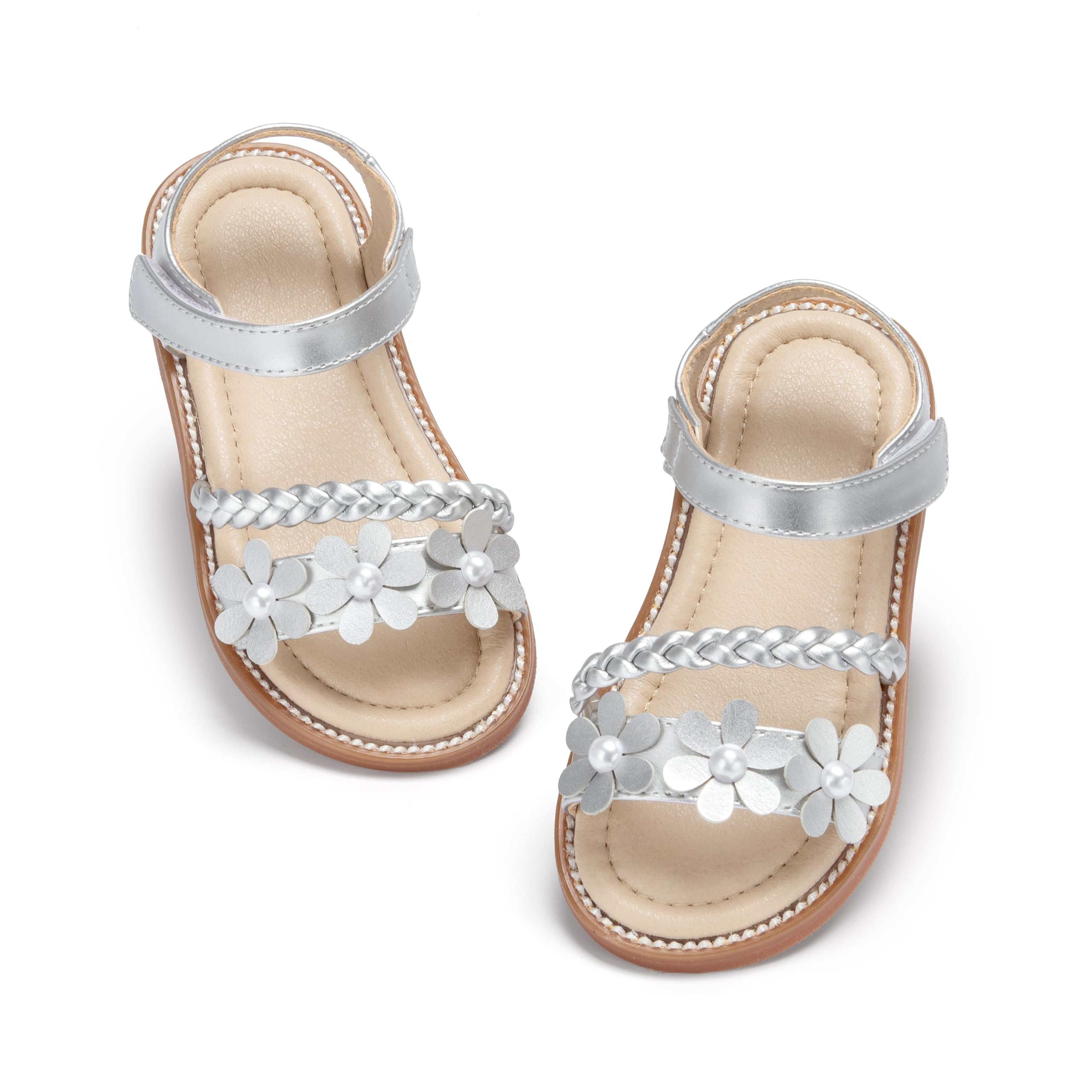 GINFIVE Toddler Girls Sandals Little Girls Kids Summer Shoes Toddler Sandals