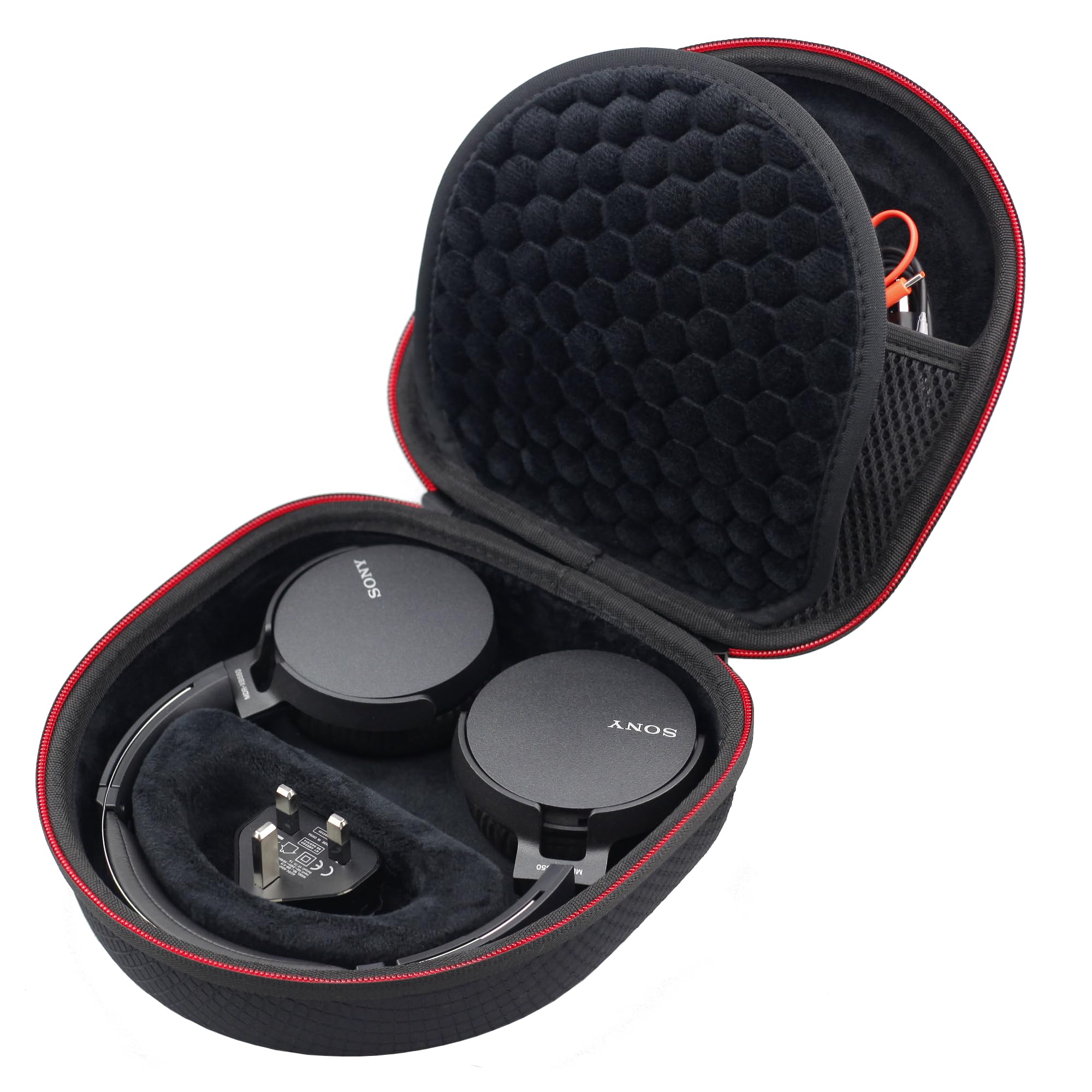 Generic Hard Travel Case & Accessory Bundle For Sony MDR 1R / 1RBT / 1RNC Headphones
