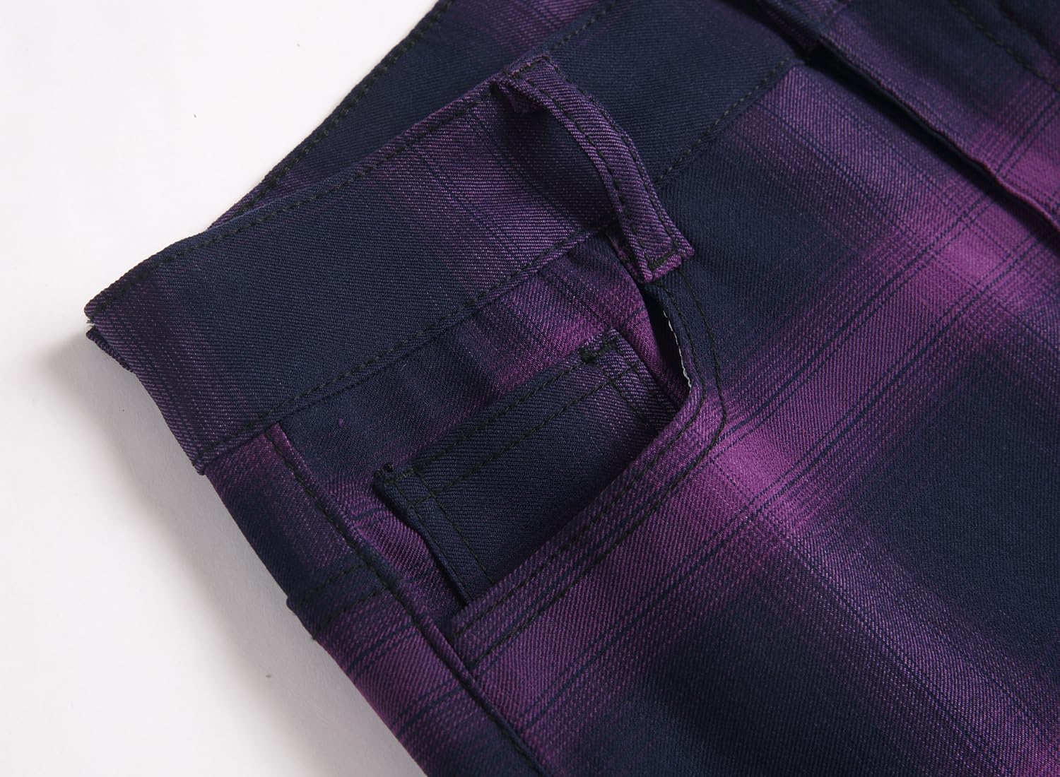 NOVOCCT Plaid Pants for Men - Skinny Mens Dress Pants - Stretch Slim Fit Business Casual Dress Chinos for Men