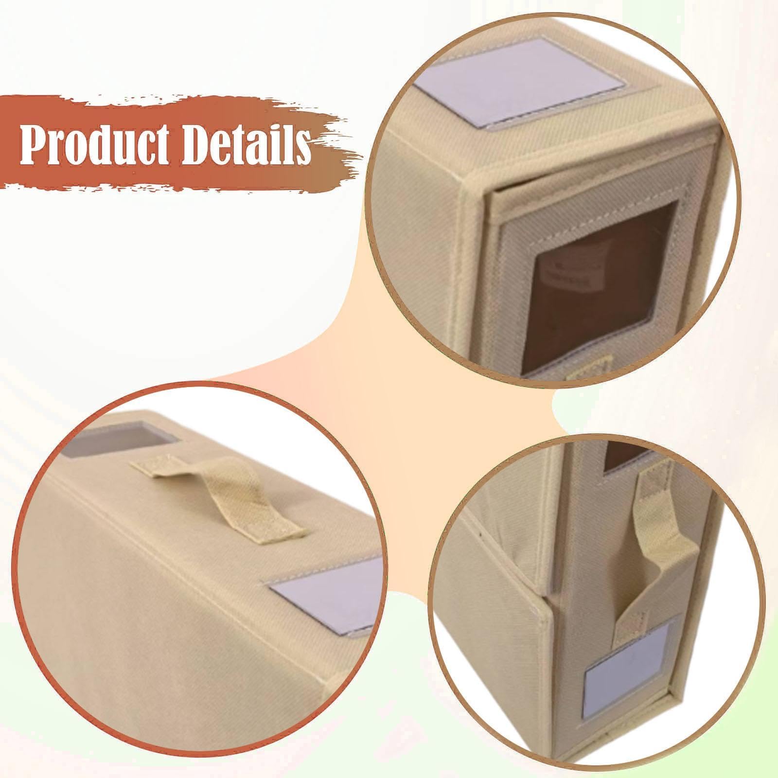 Baoblaze Organizzatore per Lenzuola per Armadio, Contenitore Pieghevole per Biancheria da Letto, Copripiumino, Asciugamani, Coperte, organizzazione della casa, Beige