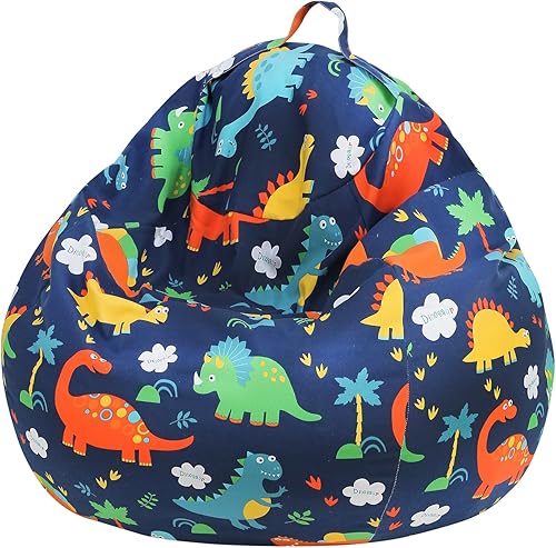 Miniatura 16 de LMYOVE Funda para puf de almacenamiento de animales de peluche (sin relleno, funda para silla de puf de voleibol para niños, para almacenamiento,