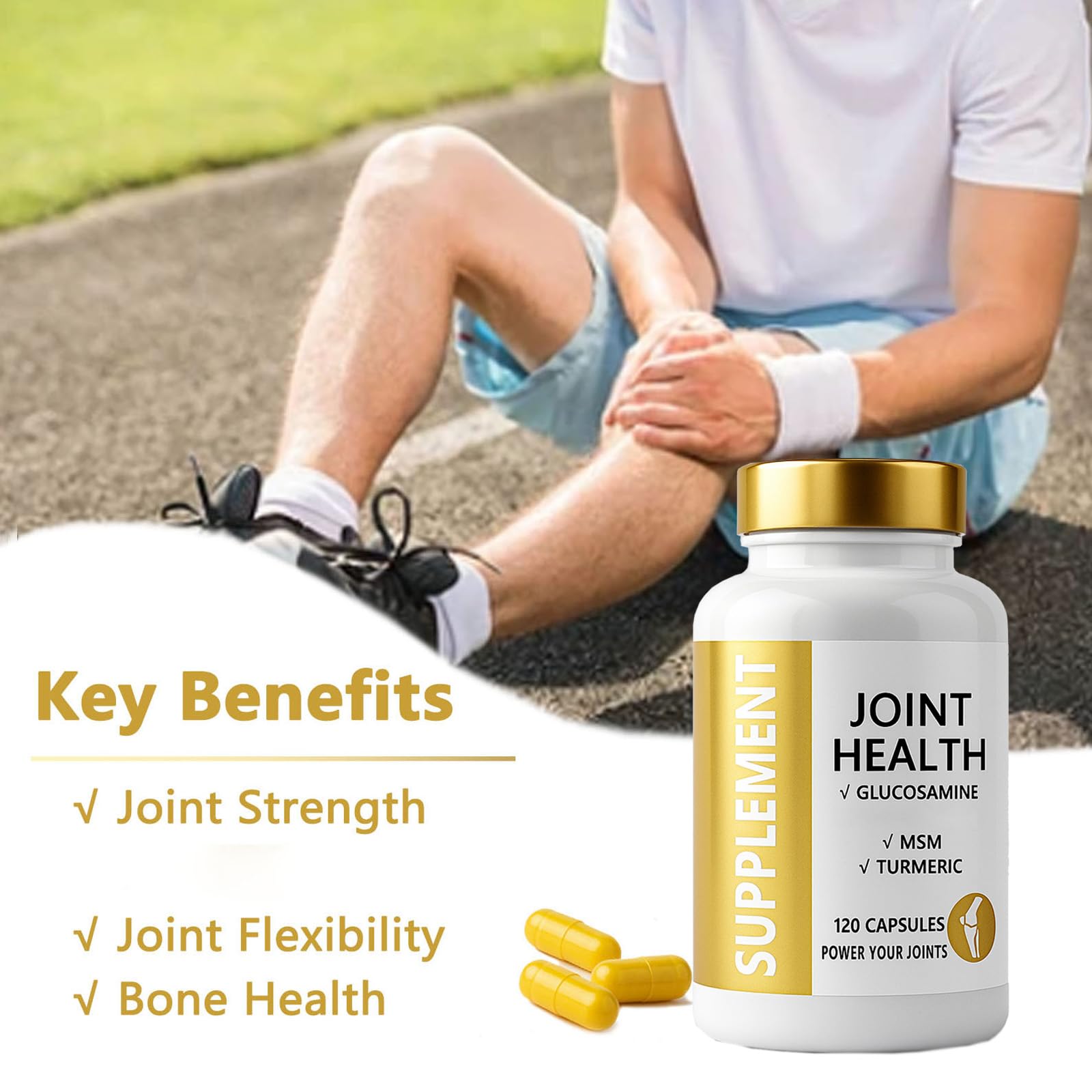 Amazon.com: ANEFOSE Suplemento de salud articular con glucosamina, MSM,  cúrcuma y boswellia, apoyo de alivio para espalda, rodillas, manos |  Mujeres y hombres - 120 cápsulas : Salud y Hogar