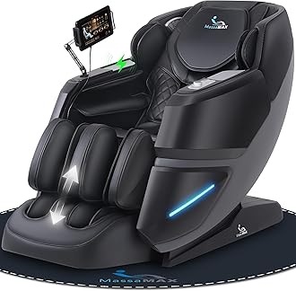 MassaMAX MT339 2026 4D Massage Chair, Full Body Zero Gravity Recliner with SL-Track, Body Scan, Graphene Heating, Deep Yoga Stretch, Foot Rollers & Hands-Free Voice Control (Deep Black)