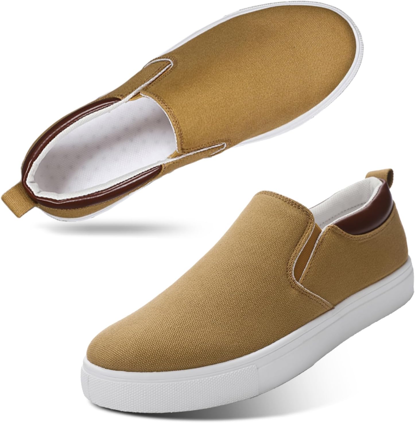 CAIJ Mens Casual Shoes Mens Slip On Shoes Mens Canvas Shoes Classic Slip On Sneakers Low Top Slip On Shoes Mens Canvas Slip On Shoes