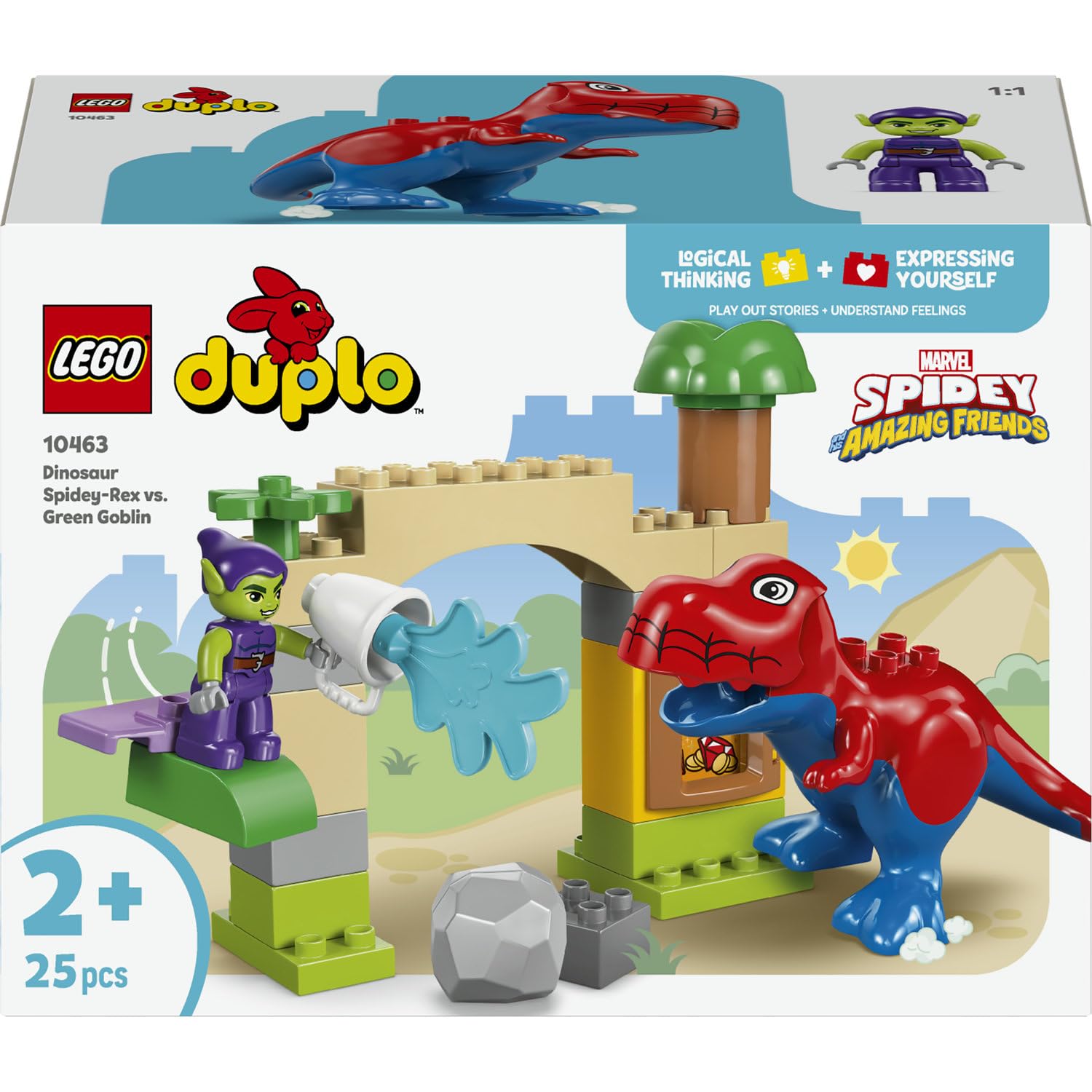 LEGO DUPLO Marvel Dinozor Spidey-Rex, Yeşil Goblin’e Karşı 10463
