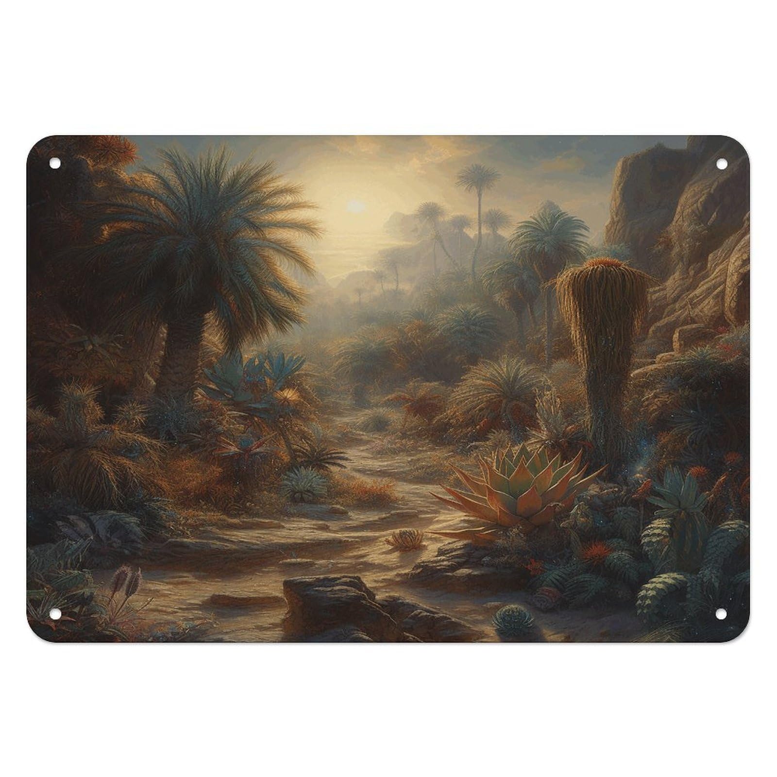 Fekiloot Style Mysterious Jungle Wall Decor Iron Painting Metal Sign