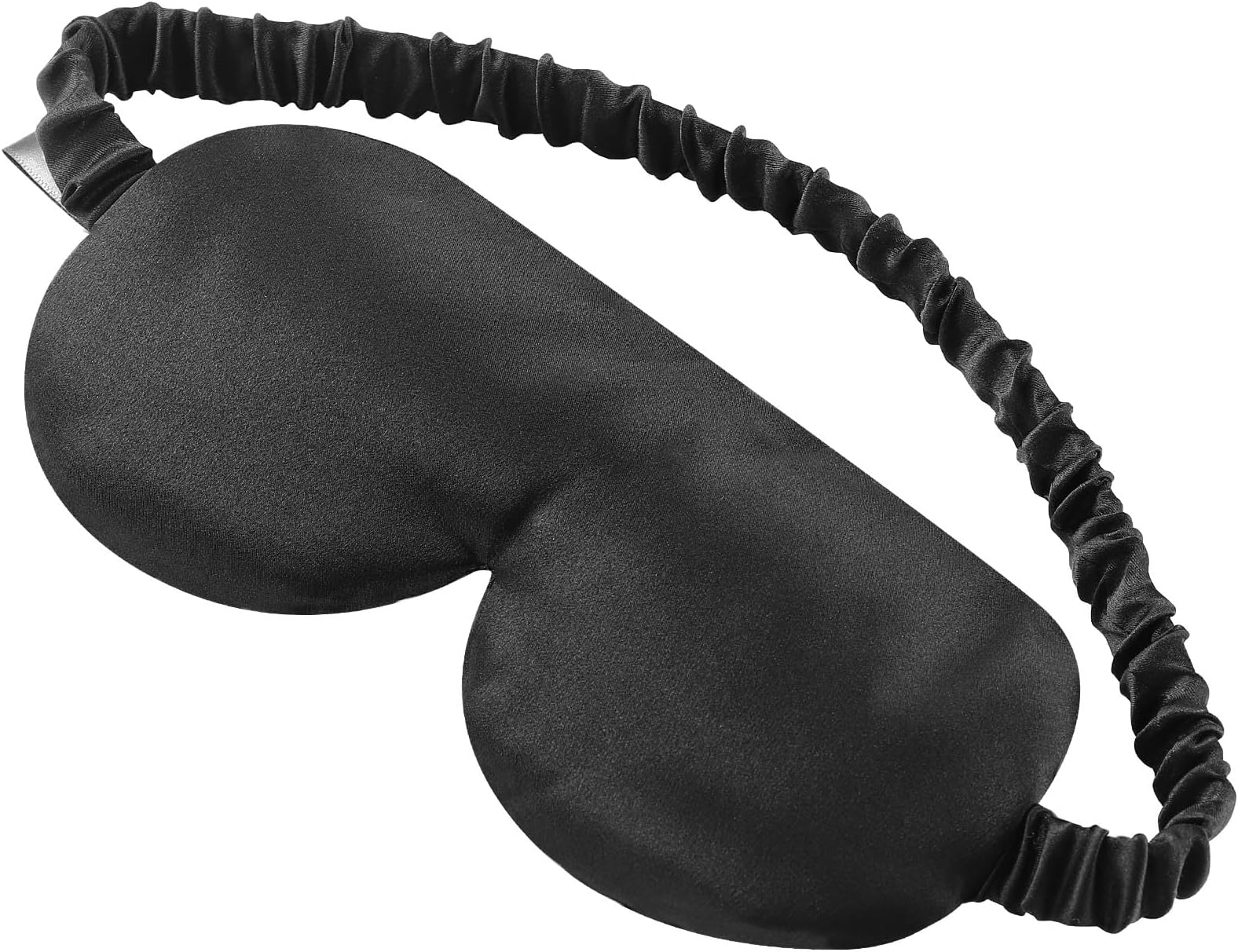 ALASKA BEAR Sleep Mask with Silk-Covered Headband for Hair Care, Silk Eye Mask Comfortable Scrunchy Band Over Ears Non-Adjustable Elastic Strap (Thick, Luxury 22 Momme)