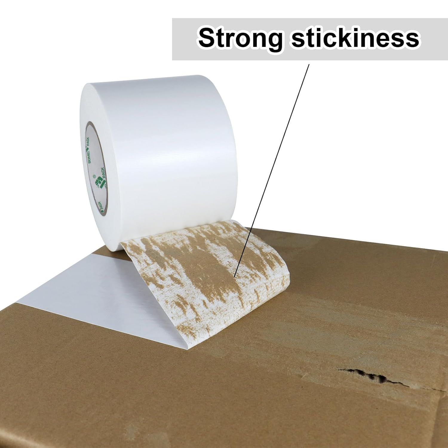 BOMEI PACK White Sticky Duct Tape Heavy Duty Strong Industrial Color Duct Tape 3.6inch x 72yds for Packing and Repairing 1 Pack