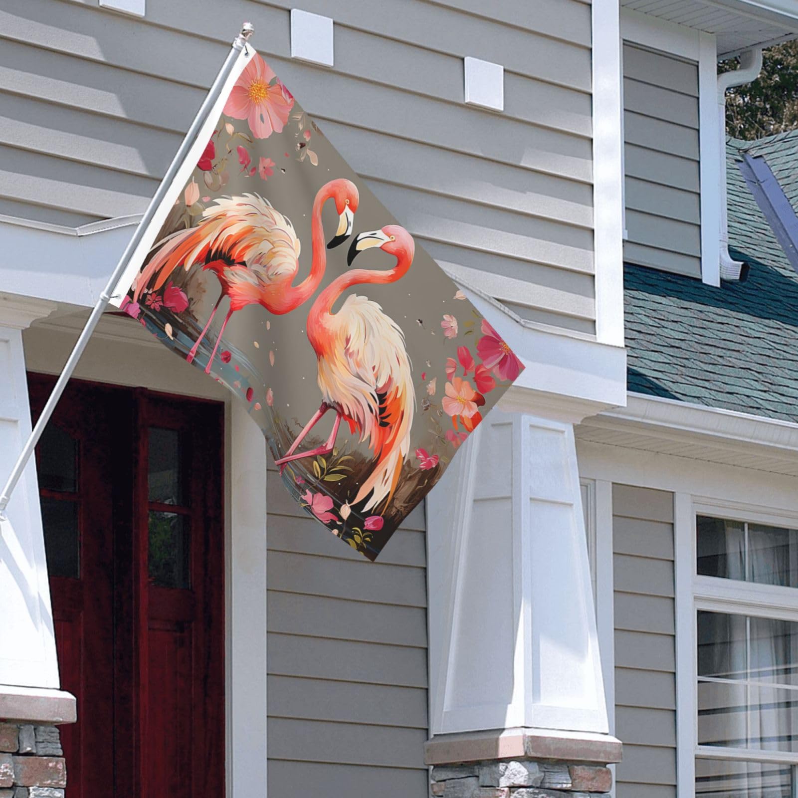 Drapeau extérieur robuste anti-décoloration 1,2x1,8m double face pour météo difficile - 8