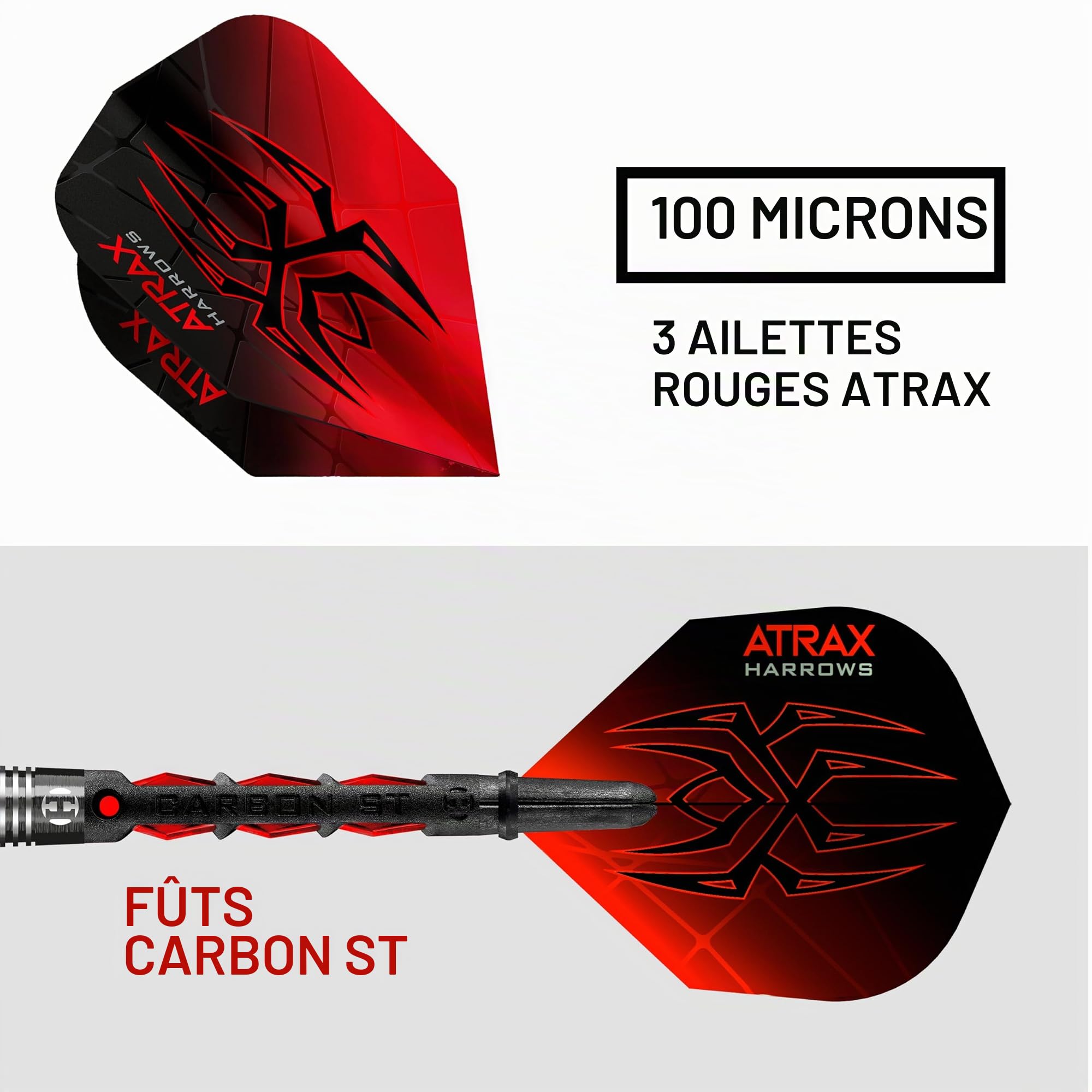 Harrows Atrax 95% - Fléchettes Pointe Acier
