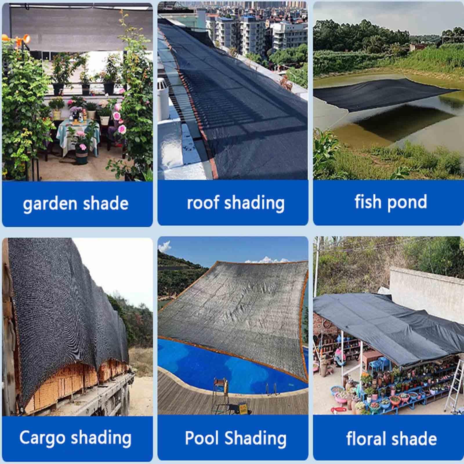 Odporna na promieniowanie UV siatka przeciwsłoneczna HDPE żagiel przeciwsłoneczny do ogrodu szklarni na patio basen podwórko wiata - 5 x 5 m ochrona na zewnątrz