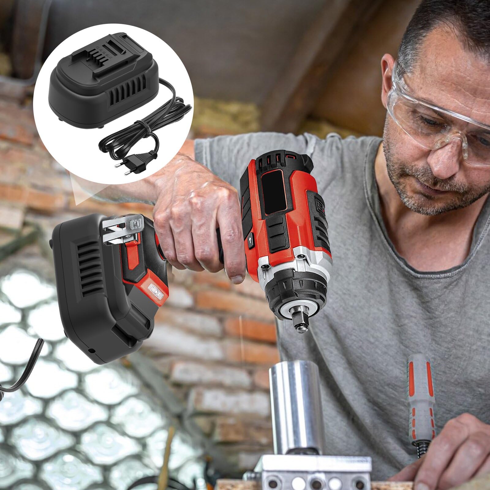 Convertidor CC de 500 W para herramientas Einhell 18 V | Adaptador de corriente CC de 110 V a 18 V CA, adaptador para herramientas de batería Einhell de 18 V.