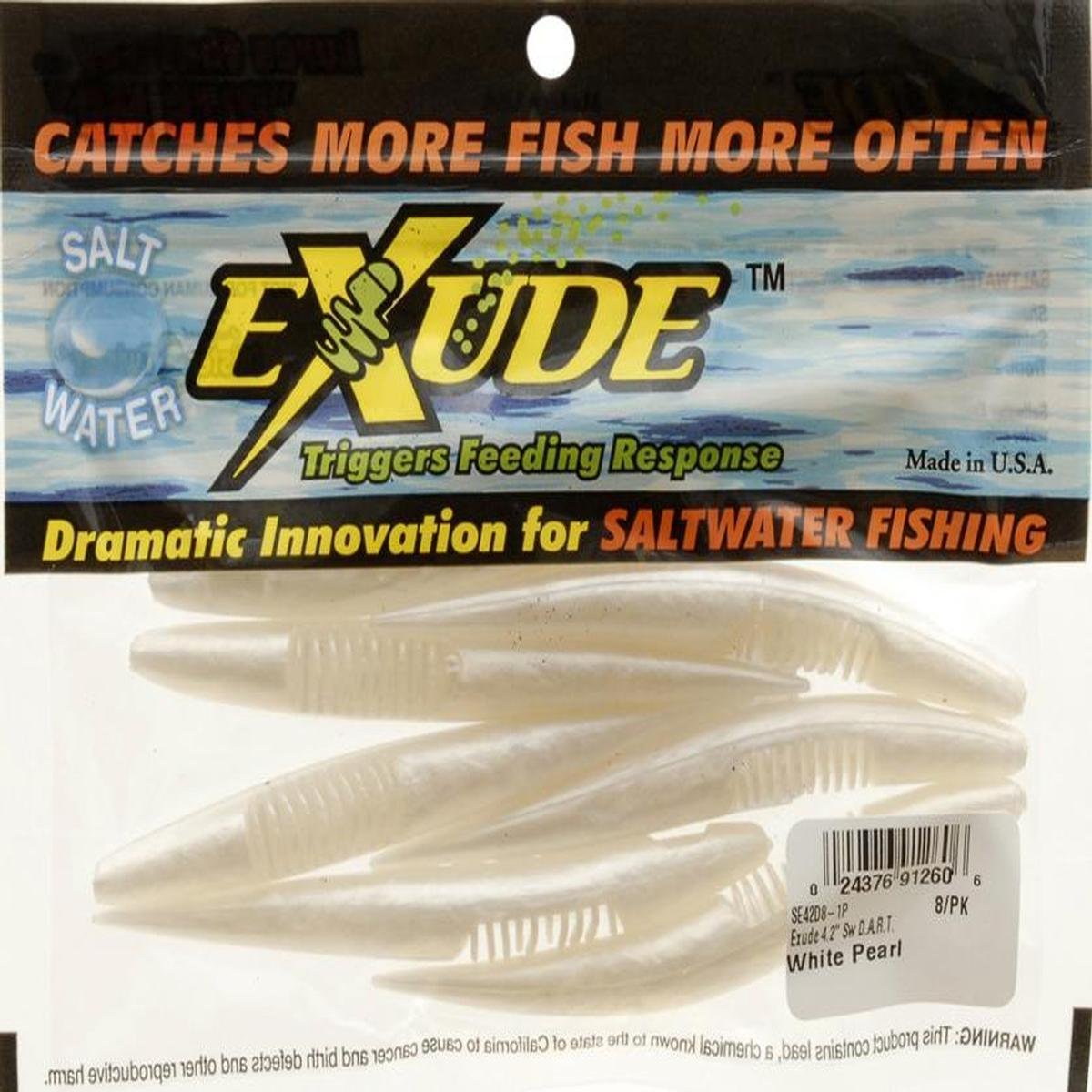 Mister Twister Exude D.A.R.T. 4-1/4" - White Pearl