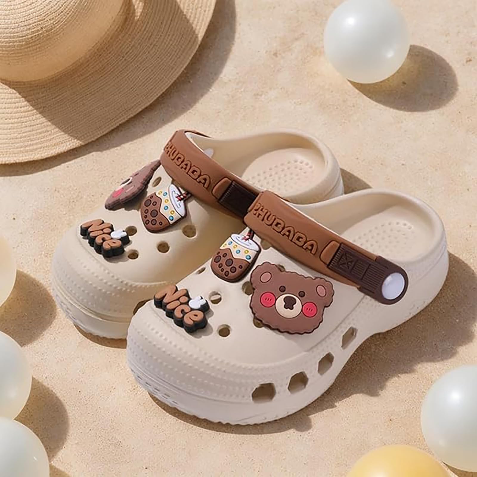 AioTio Kinder clogs Jungen Mädchen leicht rutschfest atmungsaktiv schnelltrocknend für drinnen Strand Pool Garten