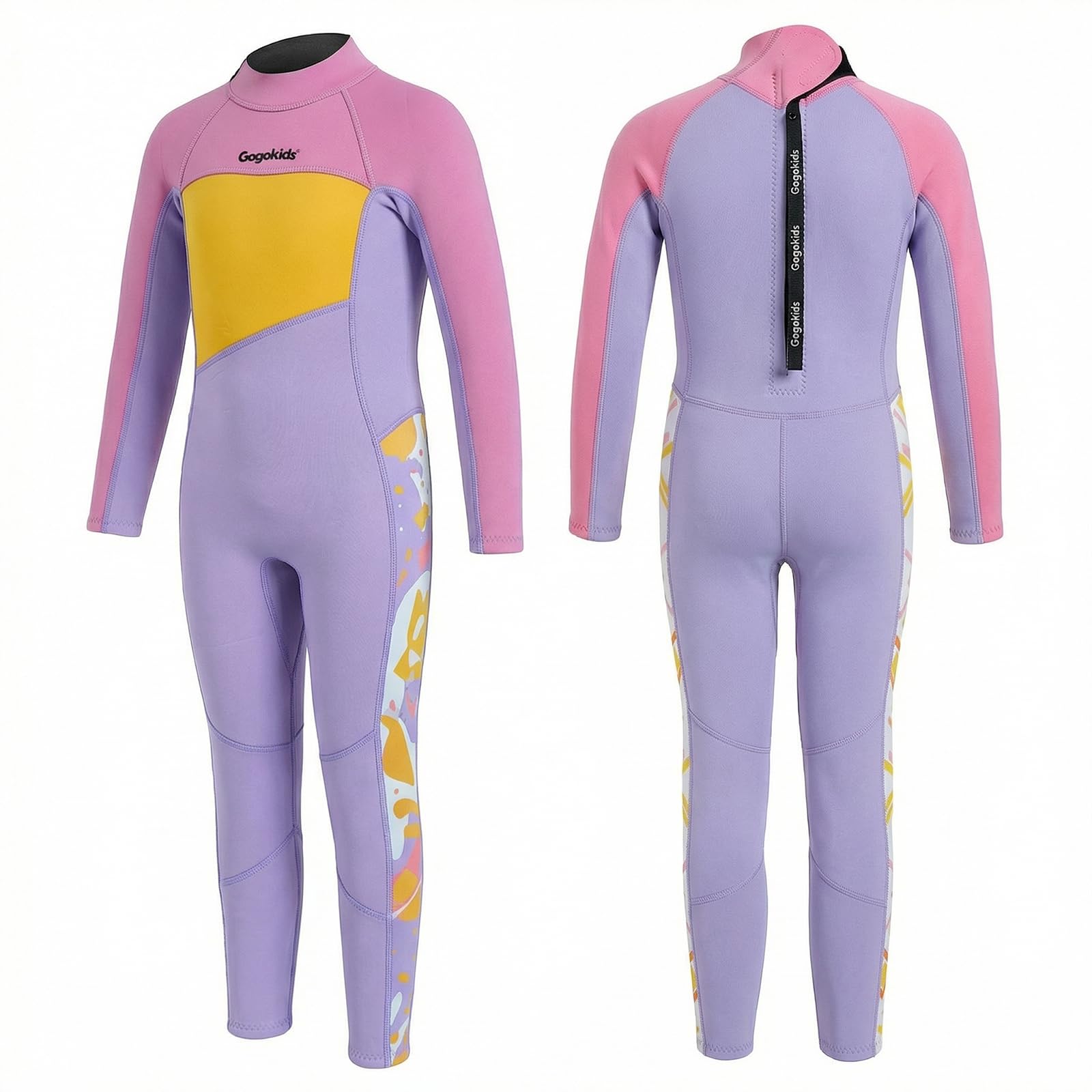 Gogokids Kids Wetsuit 2.5mm Neoprene Full Body Thermal Swimsuit for Boys Girls - Long Sleeve Warm Wetsuit for Swimming Surfing Beach — image 1