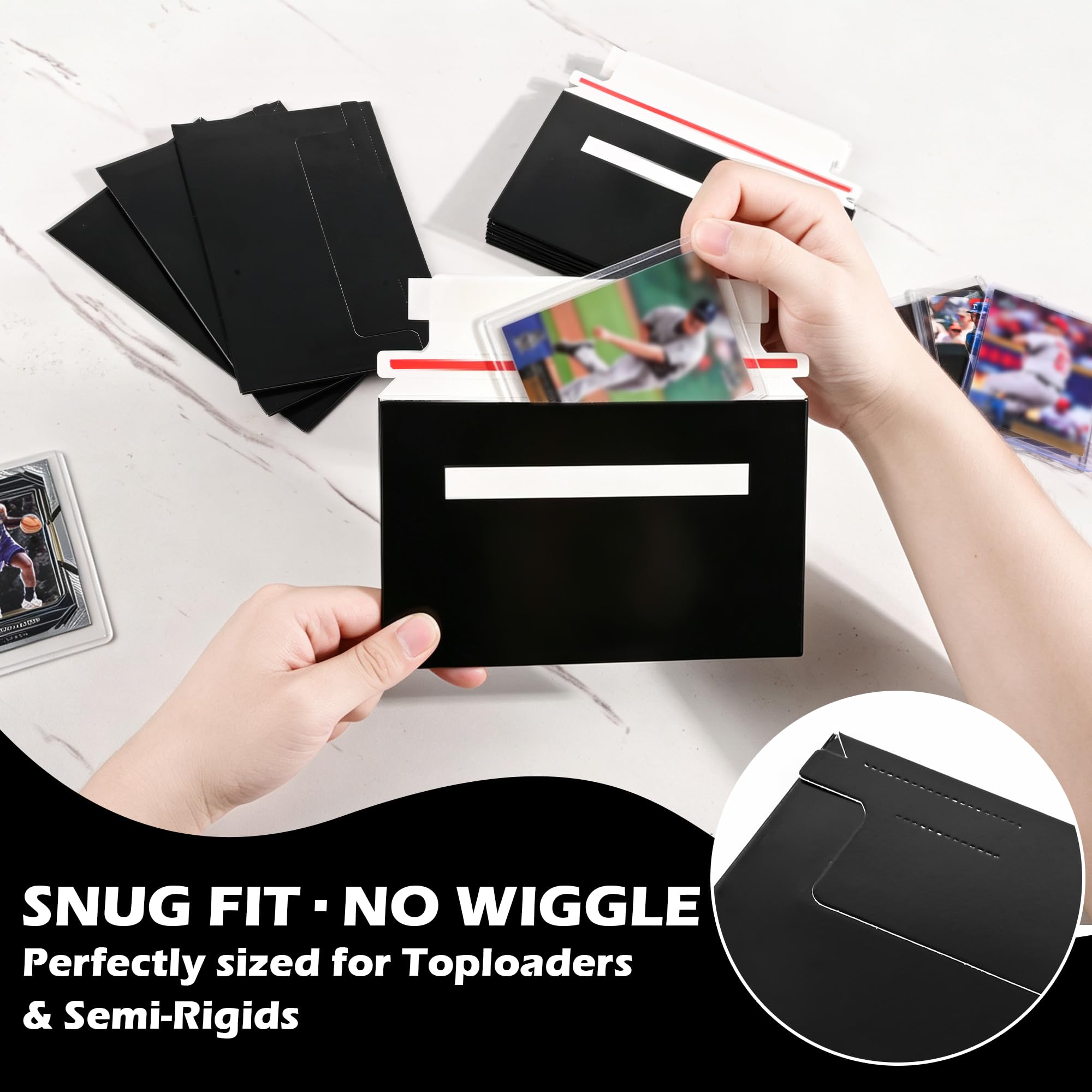 Lot de 200 enveloppes d'expédition autocollantes pour cartes à collectionner - Taille parfaite pour pochettes semi-rigides et protecteurs de cartes - 17,8 x 11 cm