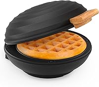 Vista 9 de CROWNFUL Mini Waflera, Waflera Chaffle de 4", Diseño Compacto, Fácil de Limpiar, Superficie Antiadherente, Guía de Recetas Incluida, Perfecta