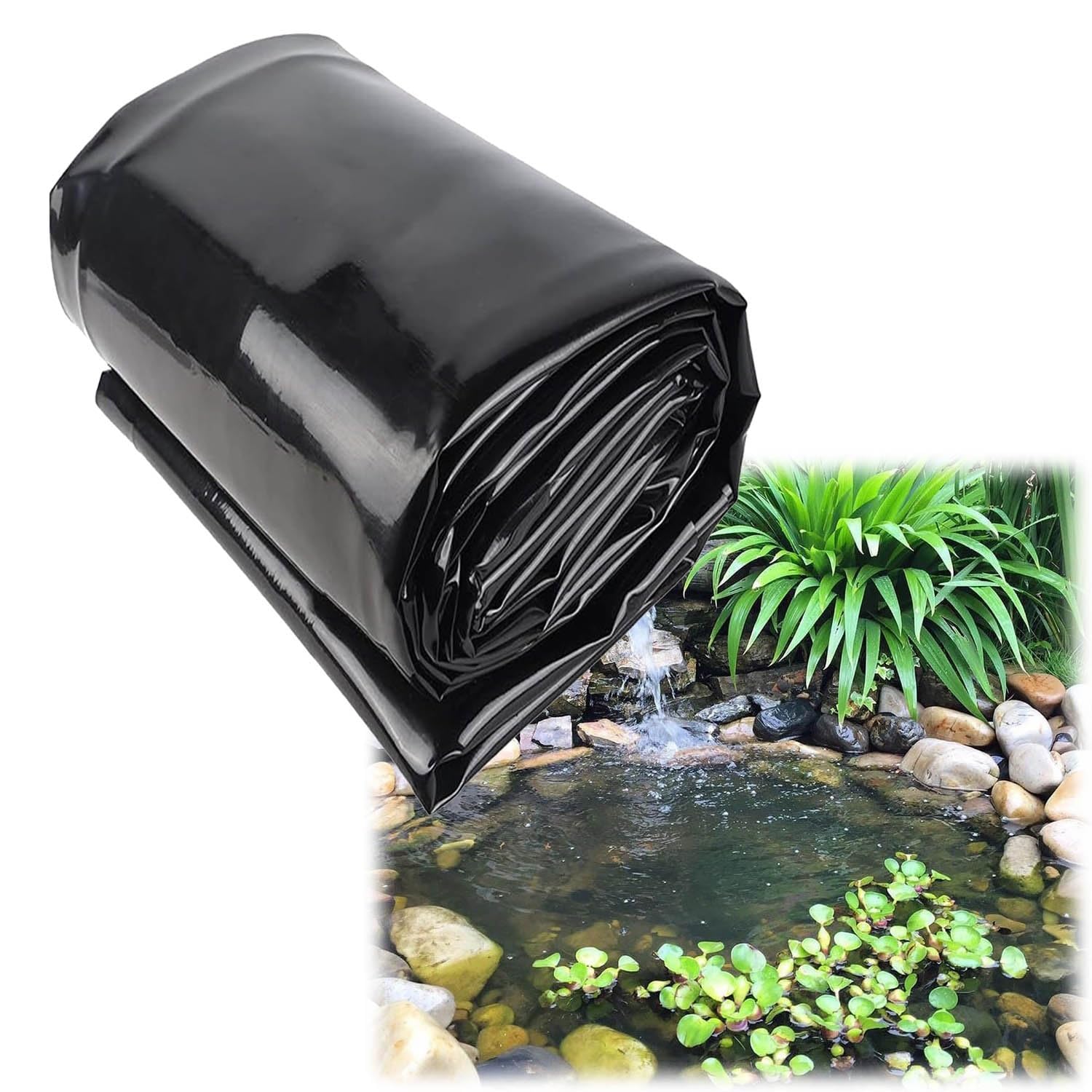 Bâche bassin à poissons 7x12m idéale pour cascades et fontaines de jardin