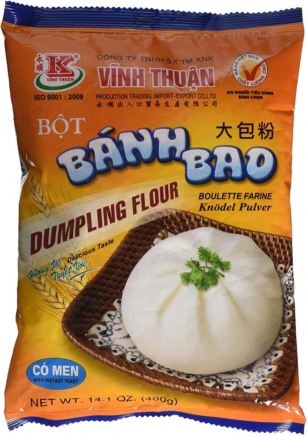 Dumpling Flour — Banh Bao, 1 Bag (14.1 oz)