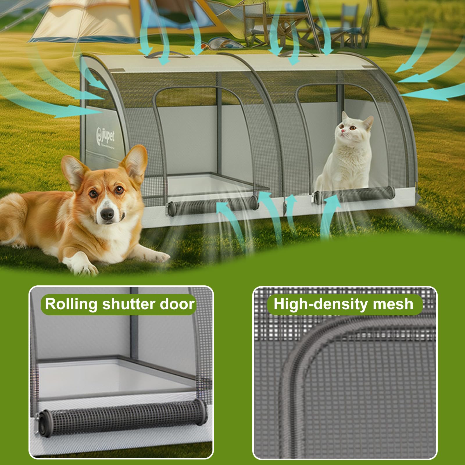 Flatbare Autositz für 2 Katzen oder kleine Hunde, Wasserdichter Hundeautositz für Rück, Waschbares Katzentransportbox für Picknick, Reisen, Tourismus 100X50X50