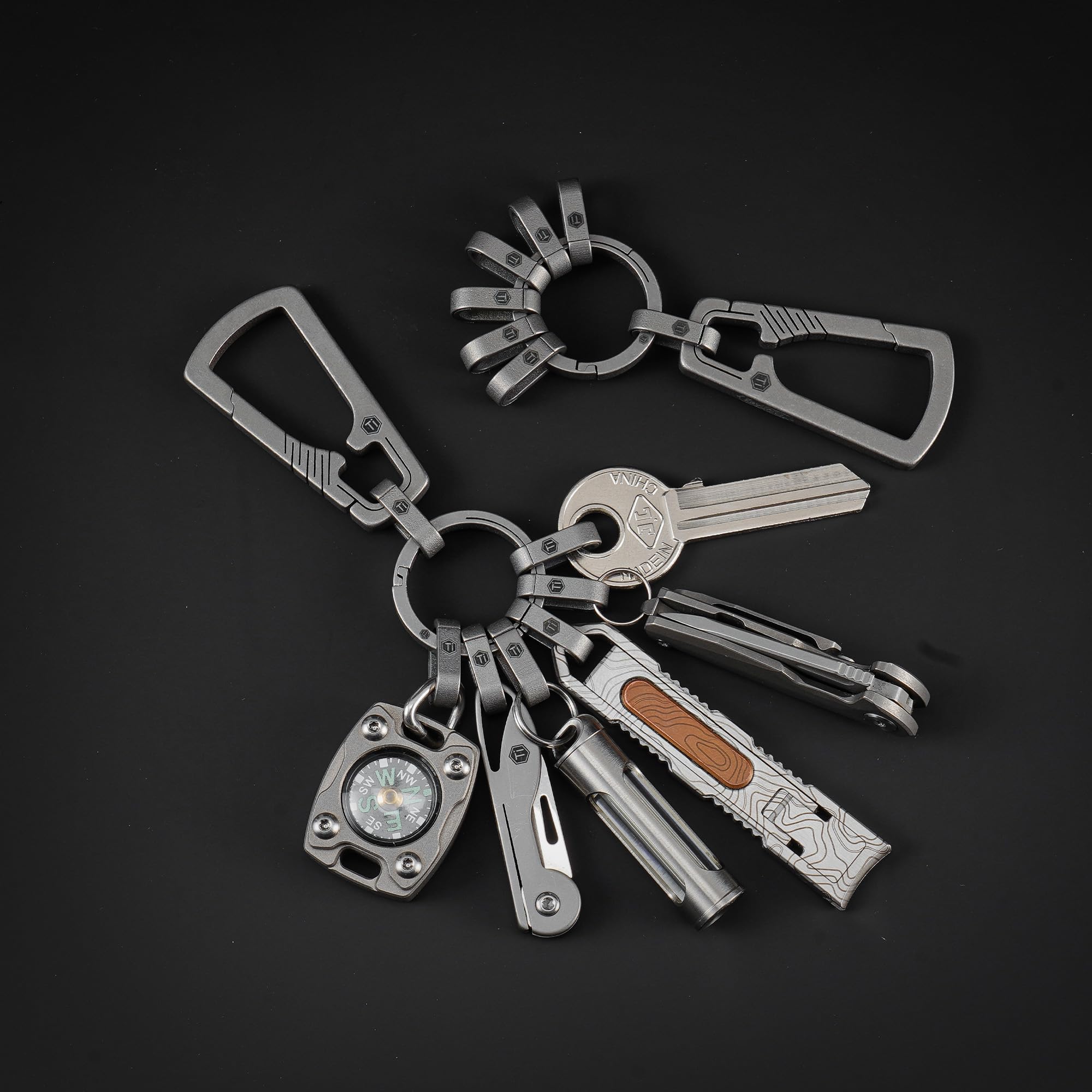 Pezzi Moschettone Moschettone Portachiavi Portachiavi Anello Moschettone Portachiavi Con Anello, Pz, Nero Moschettone Portachiavi