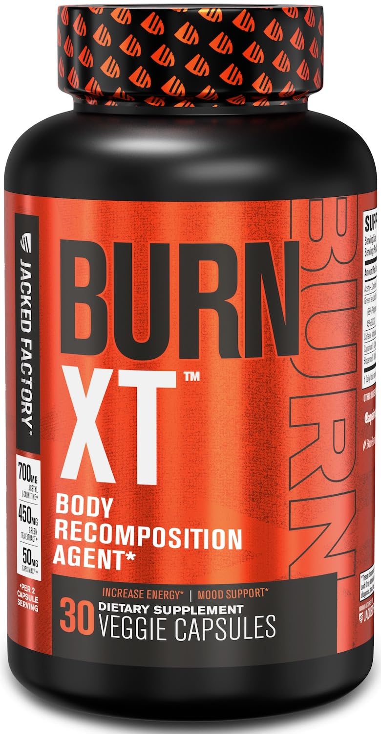 Jacked Factory Burn XT Thermogenic Fat Burner, 30 Veggie Capsules