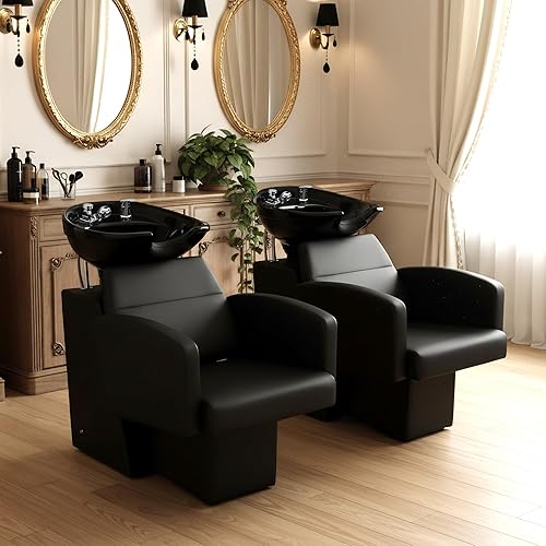 Miniatura 2 de Estación de champú para salón, silla de lavado a espalda, estación de champú, tazón de champú para spa, belleza, peluquería, equipo para el hogar