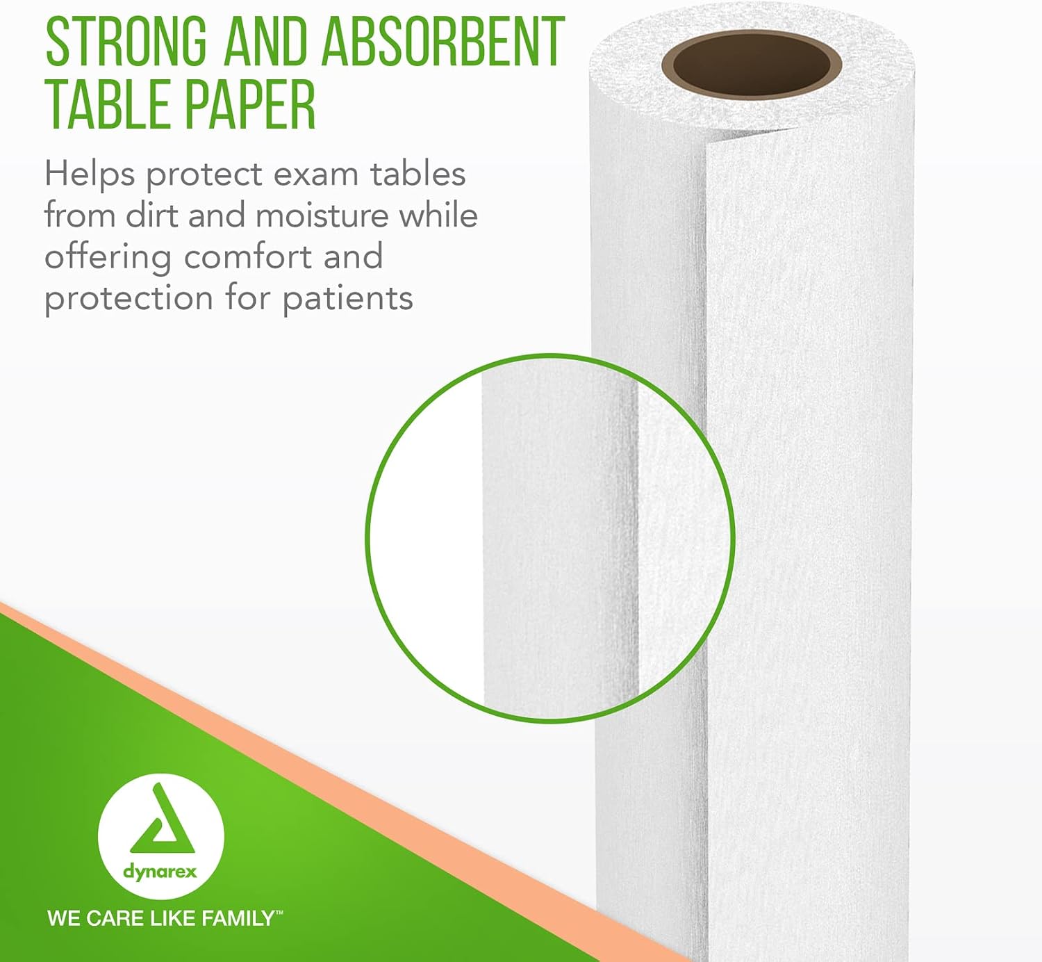 Dynarex Table Paper, Crepe and High-Quality Exam Table Paper, Used in Medical, Massage, and Chiropractic Tables to Protect Patients, 21" x 125 ft., 1 Case of 12 Table Papers, Crepe