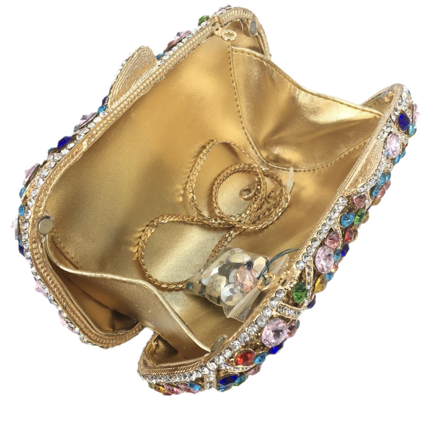 Boutique De FGG Colorido bolso de mano de cristal para noche, fiesta, gala, cena, boda, minaudiere